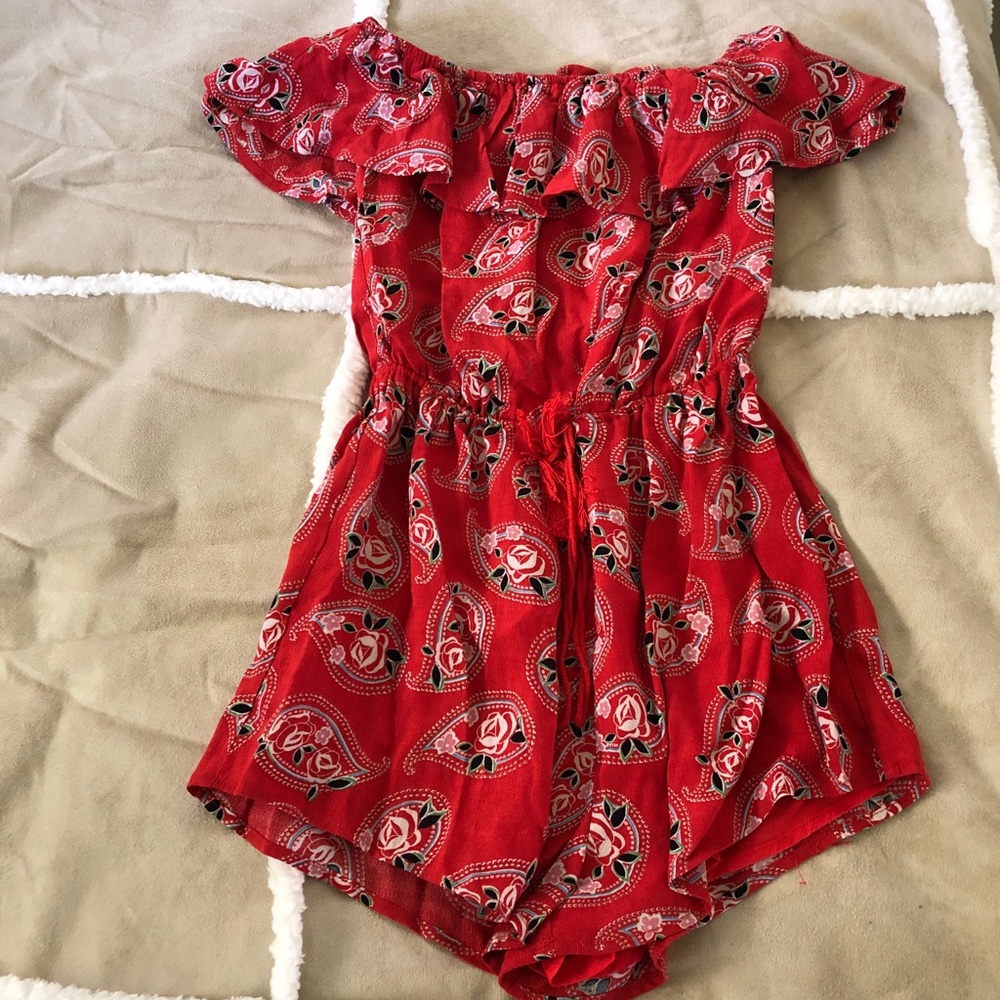 HONEY PUNCH red jumpsuit size small!